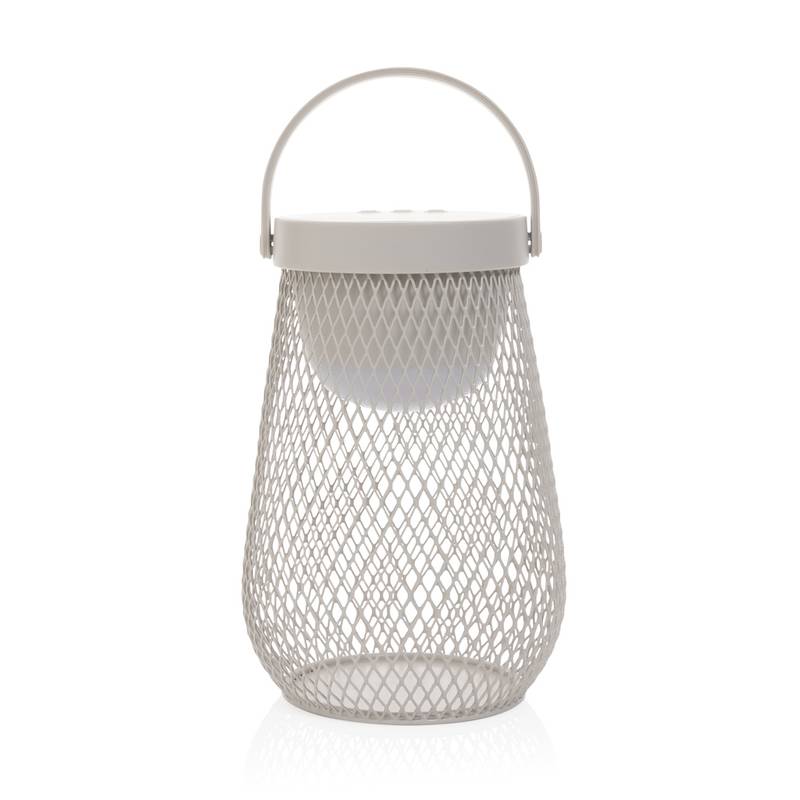 USB dobíjateľná stolná lampa Aurora z RCS recykl. plastu, sivá USB dobíjateľná stolná lampa Aurora z RCS recykl. plastu, sivá