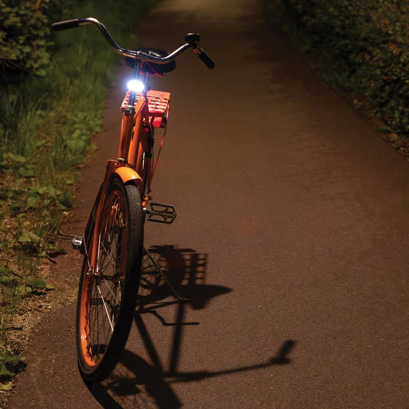 Sada USB dobíjateľných svetiel na bicykel Lumino z RCS ABS, čierna Sada USB dobíjateľných svetiel na bicykel Lumino z RCS ABS, čierna