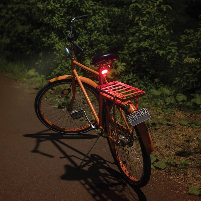Sada USB dobíjateľných svetiel na bicykel Lumino z RCS ABS, čierna Sada USB dobíjateľných svetiel na bicykel Lumino z RCS ABS, čierna