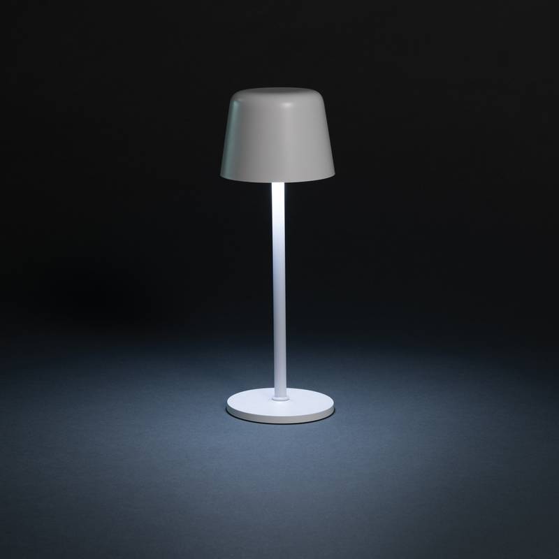 USB dobíjecí stolní lampa Zenic z RCS recykl. plastu, bílá USB dobíjecí stolní lampa Zenic z RCS recykl. plastu, bílá