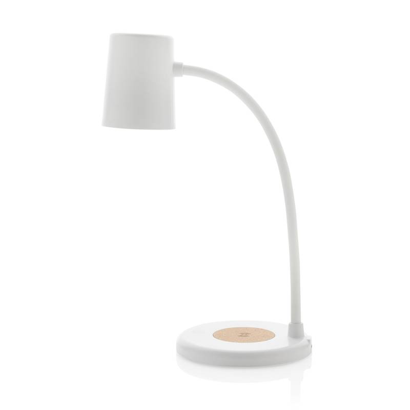 Stolní lampa Zenara s 15 W bezdr. nabíjením z RCS plastu, bílá Stolní lampa Zenara s 15 W bezdr. nabíjením z RCS plastu, bílá