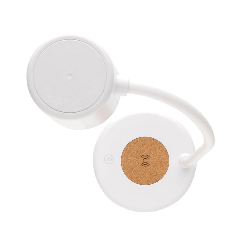 Stolní lampa Zenara s 15 W bezdr. nabíjením z RCS plastu, bílá Stolní lampa Zenara s 15 W bezdr. nabíjením z RCS plastu, bílá