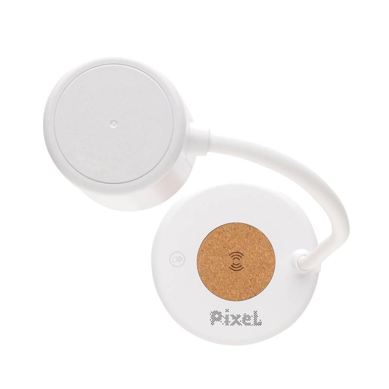 Stolní lampa Zenara s 15 W bezdr. nabíjením z RCS plastu, bílá Stolní lampa Zenara s 15 W bezdr. nabíjením z RCS plastu, bílá