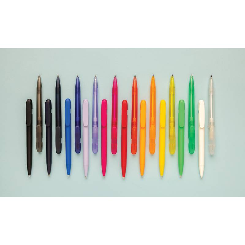 Průhledné pero Devin z GRS recykl. ABS, černá Průhledné pero Devin z GRS recykl. ABS, černá