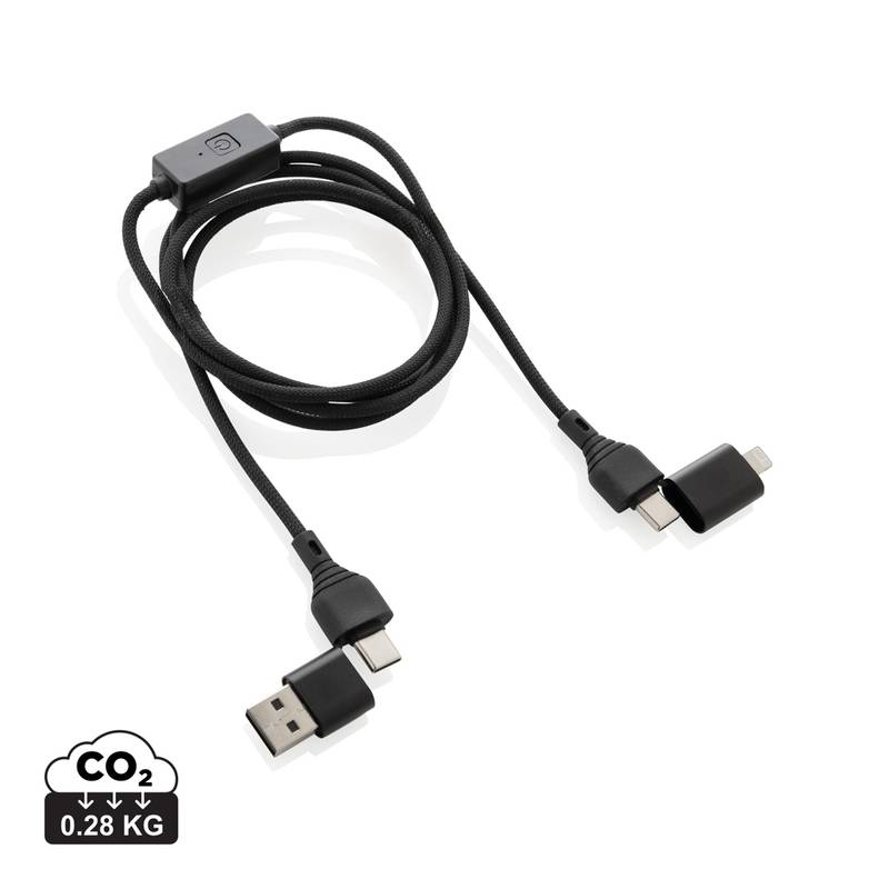 Nabíjací/dátový kábel Datalock 60W s ochranou proti hacknuti, čierna Nabíjací/dátový kábel Datalock 60W s ochranou proti hacknuti, čierna