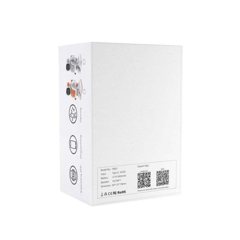 Tančící robot Robert, bílá - šedá Tančící robot Robert, bílá - šedá