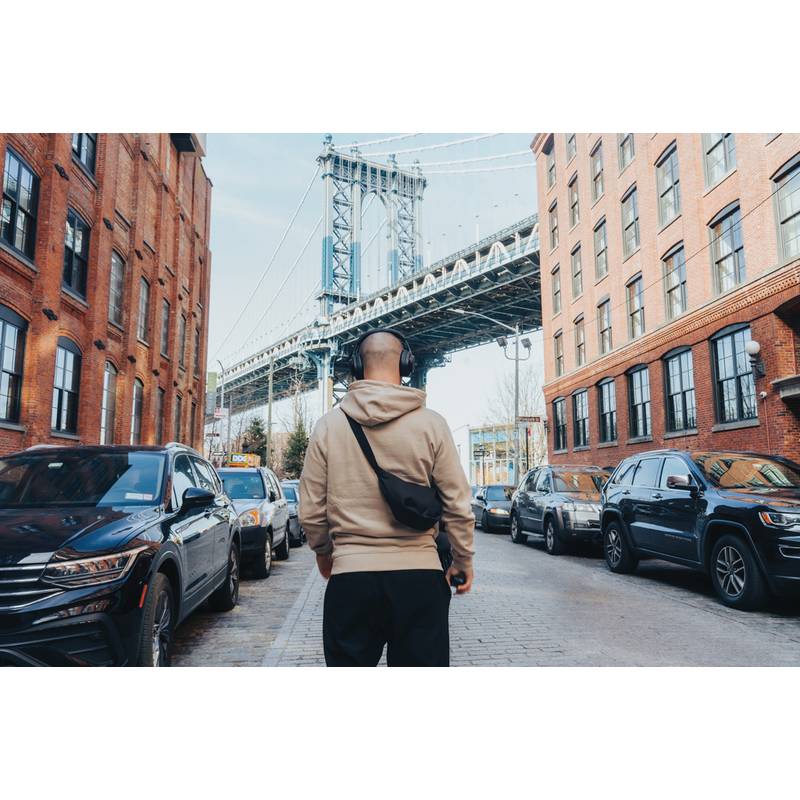 Opravitelná bezdrátová sluchátka Irvine z RCS recykl. plastu, černá Opravitelná bezdrátová sluchátka Irvine z RCS recykl. plastu, černá