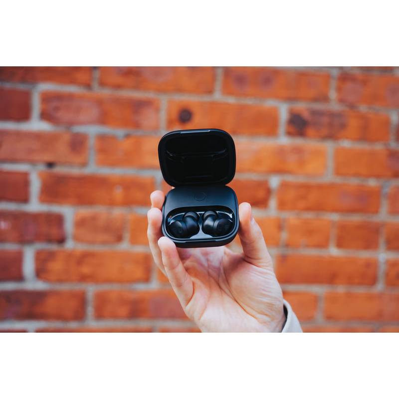 Opravitelná bezdrátov. sluchátka do uší Lakewood z RCS plastu, černá Opravitelná bezdrátov. sluchátka do uší Lakewood z RCS plastu, černá