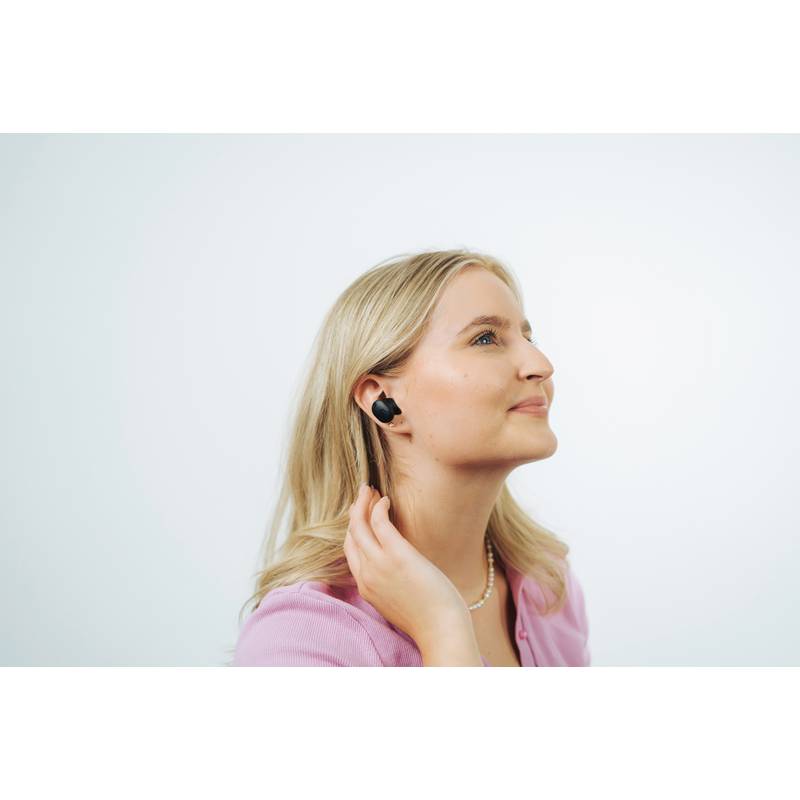 Opravitelná bezdrátov. sluchátka do uší Lakewood z RCS plastu, černá Opravitelná bezdrátov. sluchátka do uší Lakewood z RCS plastu, černá