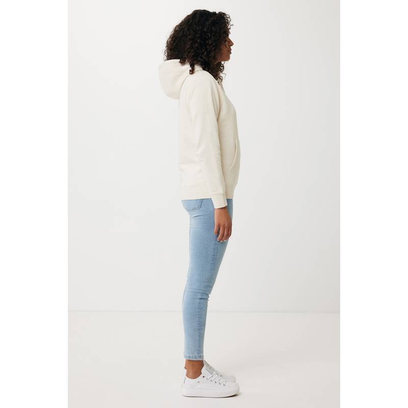 Lehká mikina s kapucí Iqoniq Rila z recykl. bavlny, bílá natural raw XXS Lehká mikina s kapucí Iqoniq Rila z recykl. bavlny, bílá natural raw XXS