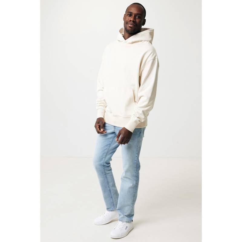 Lehká mikina s kapucí Iqoniq Rila z recykl. bavlny, bílá natural raw XXS Lehká mikina s kapucí Iqoniq Rila z recykl. bavlny, bílá natural raw XXS