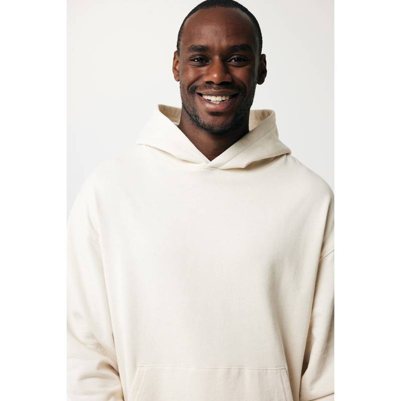 Lehká mikina s kapucí Iqoniq Rila z recykl. bavlny, bílá natural raw XXS Lehká mikina s kapucí Iqoniq Rila z recykl. bavlny, bílá natural raw XXS