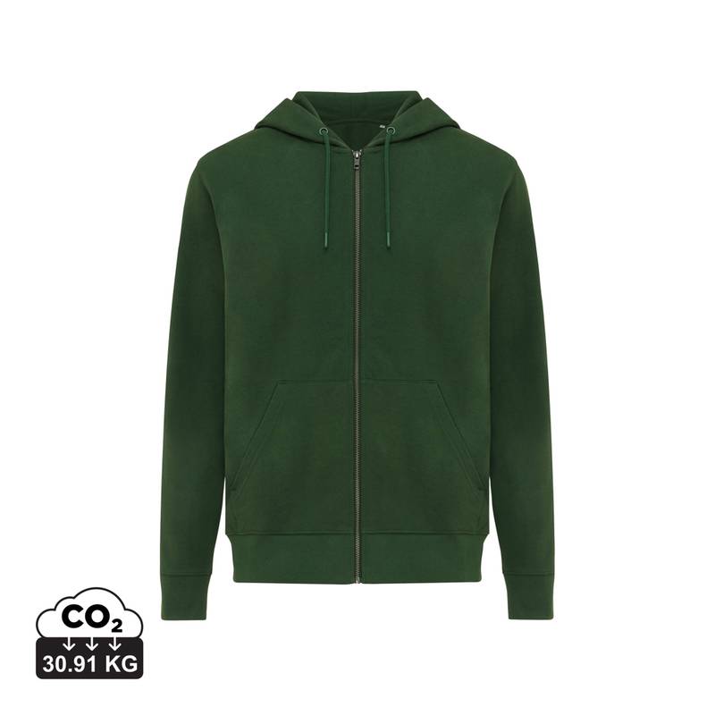 Mikina na zip s kapucí Iqoniq Abisko z recykl. bavlny, šedá heather anthracite Mikina na zip s kapucí Iqoniq Abisko z recykl. bavlny, šedá heather anthracite