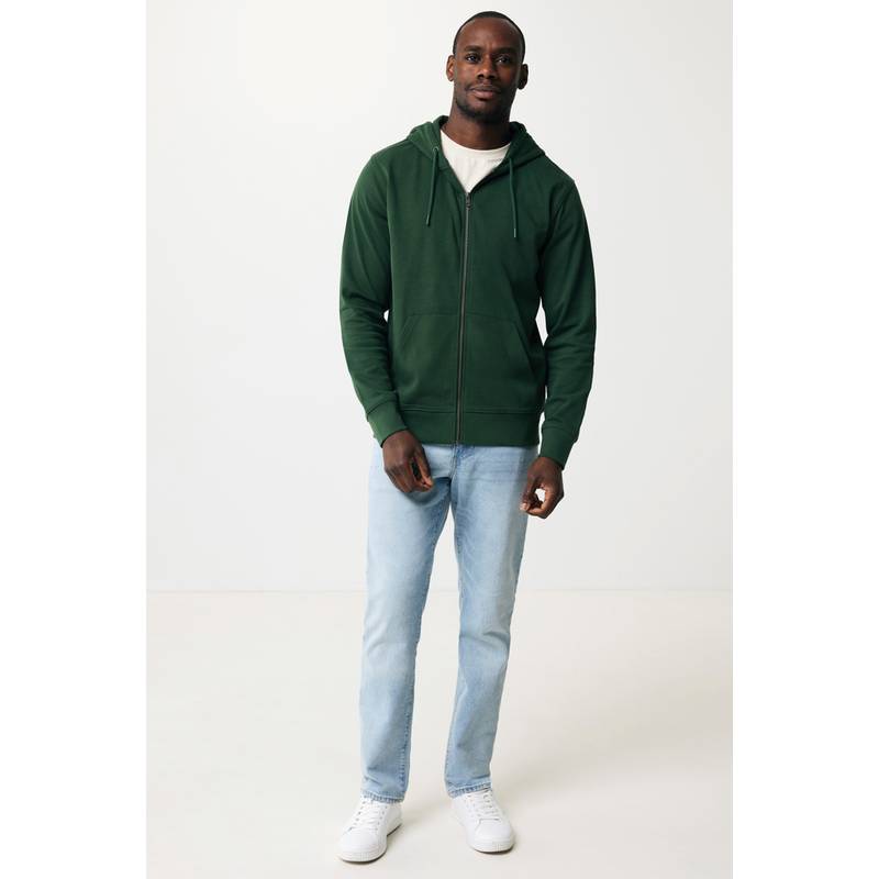 Mikina na zip s kapucí Iqoniq Abisko z recykl. bavlny, šedá heather anthracite Mikina na zip s kapucí Iqoniq Abisko z recykl. bavlny, šedá heather anthracite