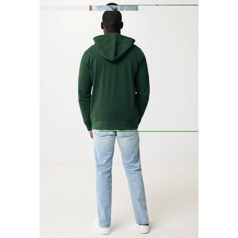 Mikina na zip s kapucí Iqoniq Abisko z recykl. bavlny, šedá heather anthracite Mikina na zip s kapucí Iqoniq Abisko z recykl. bavlny, šedá heather anthracite