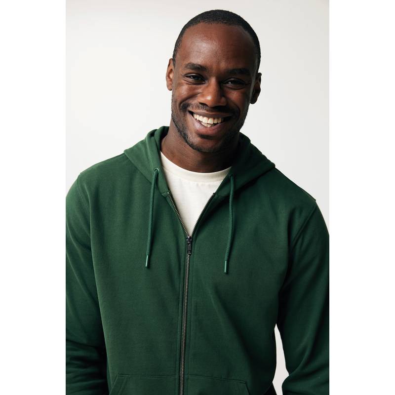 Mikina na zip s kapucí Iqoniq Abisko z recykl. bavlny, šedá heather anthracite Mikina na zip s kapucí Iqoniq Abisko z recykl. bavlny, šedá heather anthracite