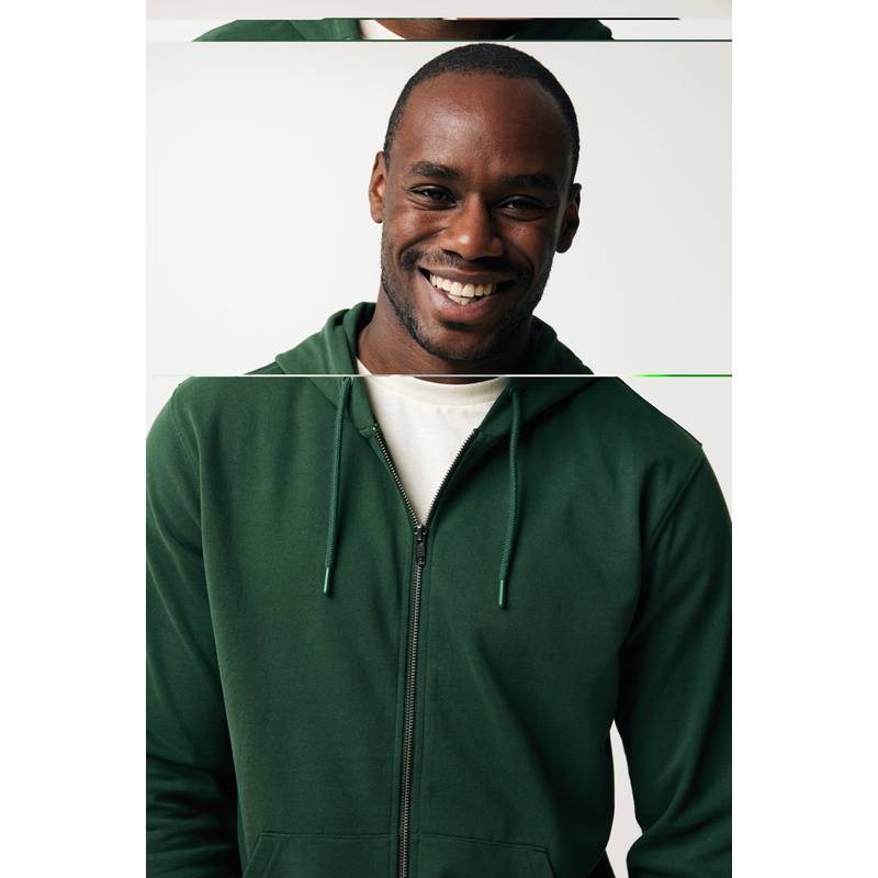 Mikina na zip s kapucí Iqoniq Abisko z recykl. bavlny, šedá heather anthracite Mikina na zip s kapucí Iqoniq Abisko z recykl. bavlny, šedá heather anthracite