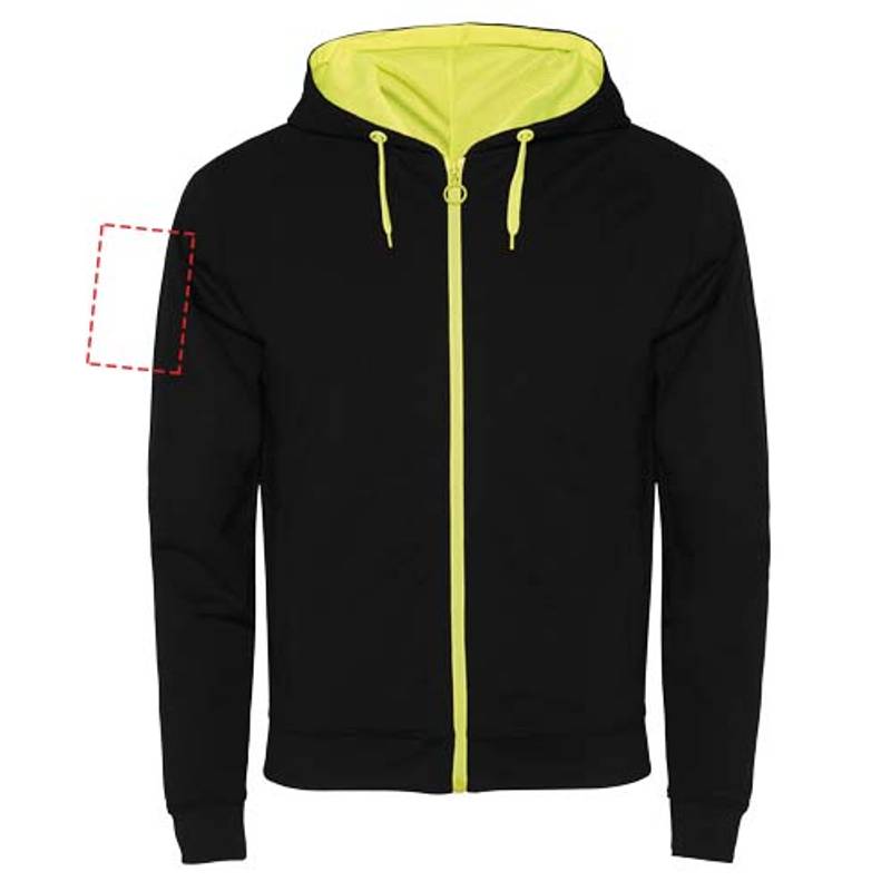 Unisex mikina Fuji, černá - žlutá fluor, M Unisex mikina Fuji, černá - žlutá fluor, M