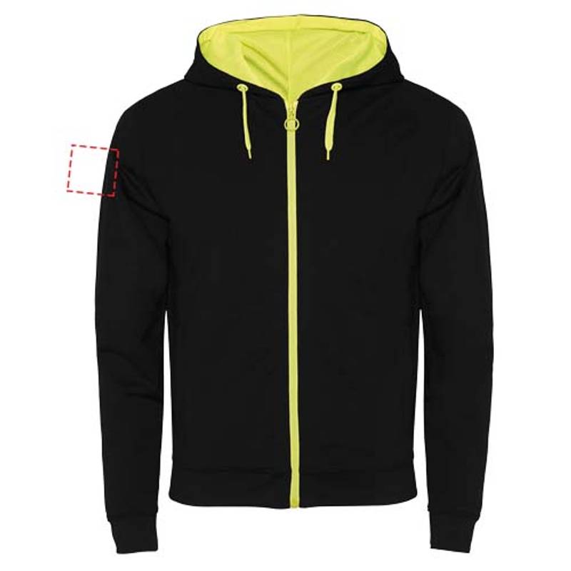 Unisex mikina Fuji, černá - žlutá fluor, M Unisex mikina Fuji, černá - žlutá fluor, M