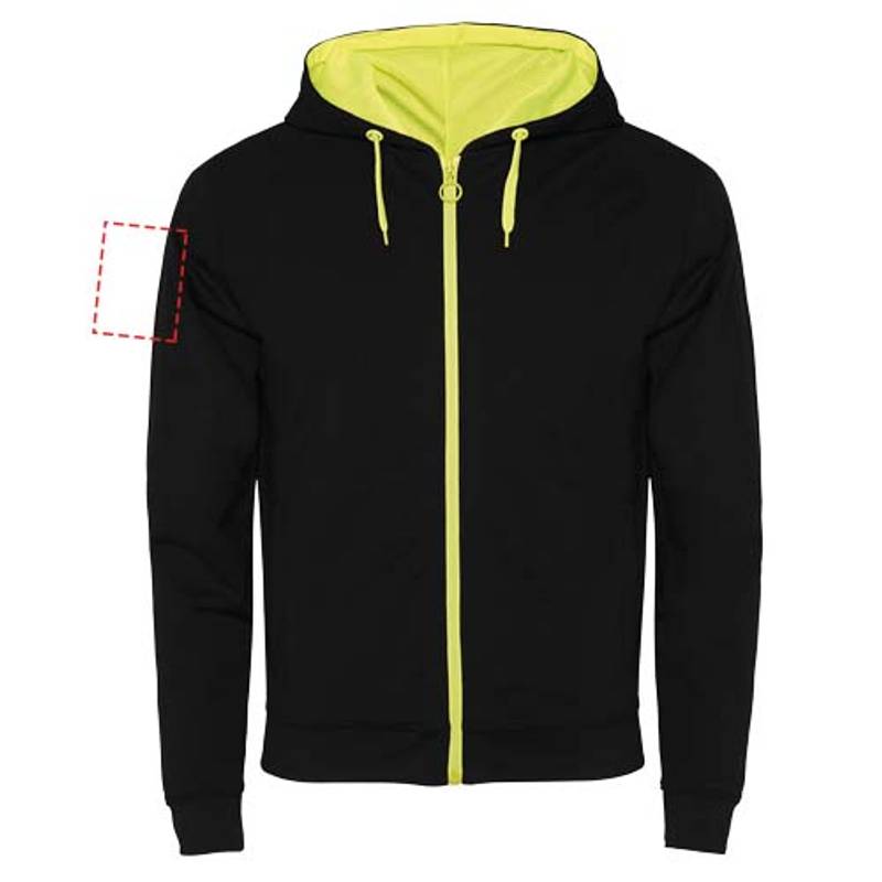 Unisex mikina Fuji, černá - žlutá fluor, M Unisex mikina Fuji, černá - žlutá fluor, M