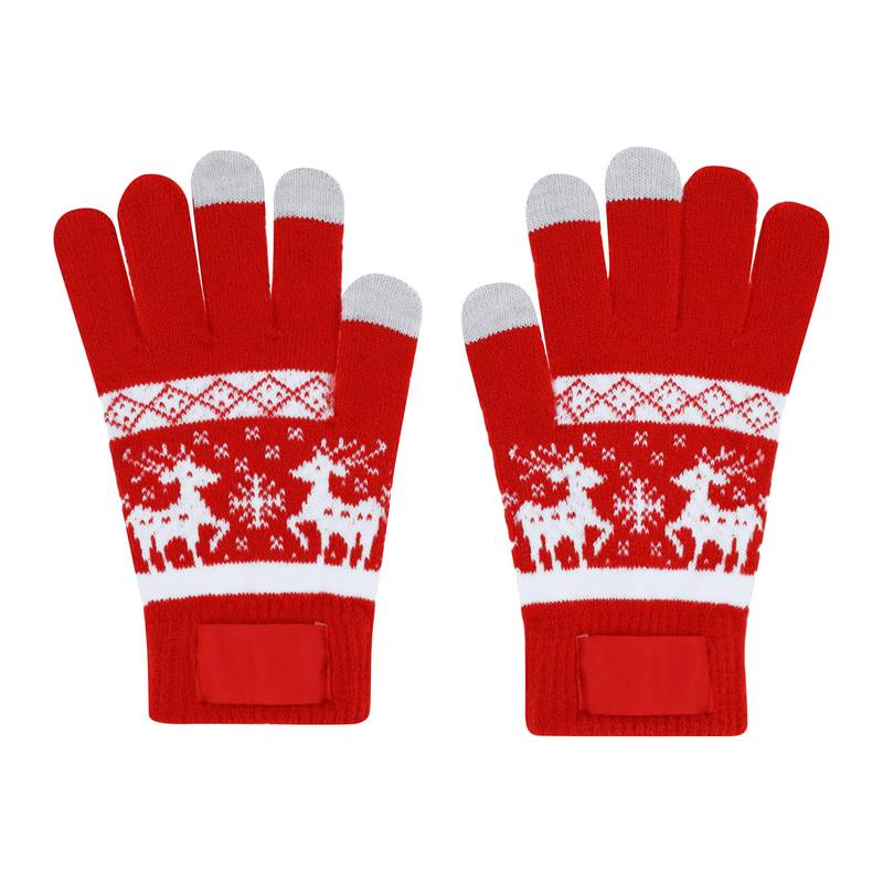 Kainex vánoční rukavice na dotykovou obrazovku, červená Kainex vánoční rukavice na dotykovou obrazovku, červená