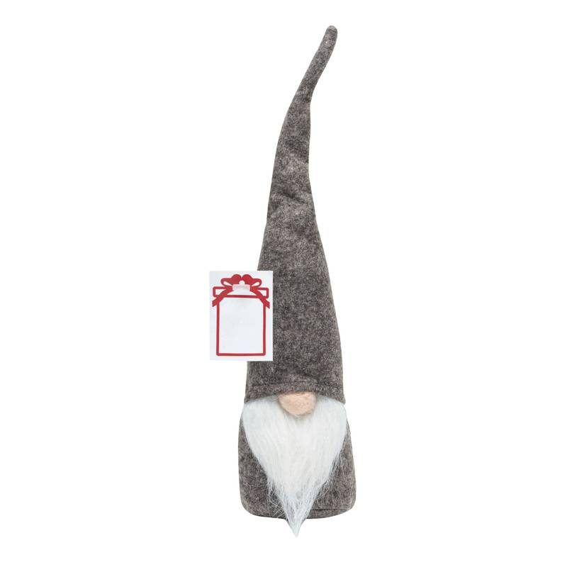Plstený vianočný trpaslík so špicatým klobúkom HANS, sivá Plstený vianočný trpaslík so špicatým klobúkom HANS, sivá
