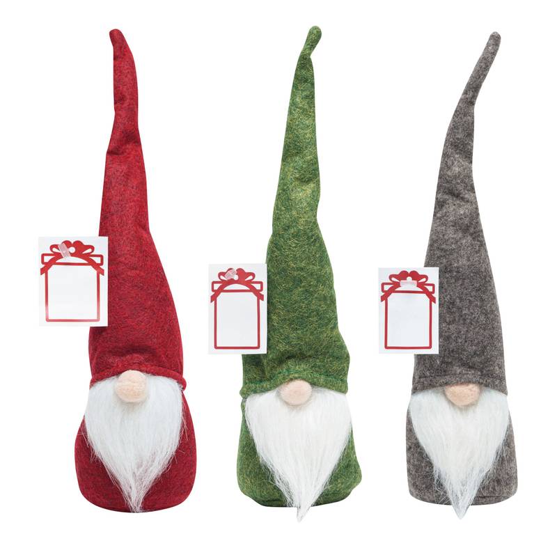 Plstený vianočný trpaslík so špicatým klobúkom HANS, sivá Plstený vianočný trpaslík so špicatým klobúkom HANS, sivá