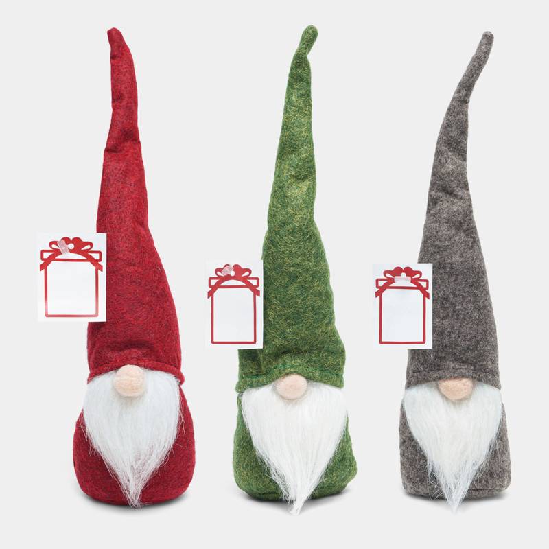 Plstený vianočný trpaslík so špicatým klobúkom HANS, sivá Plstený vianočný trpaslík so špicatým klobúkom HANS, sivá