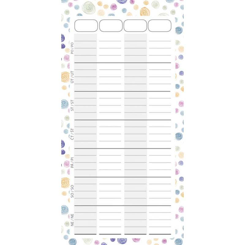 Magnetický týdenní plánovač pro celou rodinu, vícebarevná Magnetický týdenní plánovač pro celou rodinu, vícebarevná