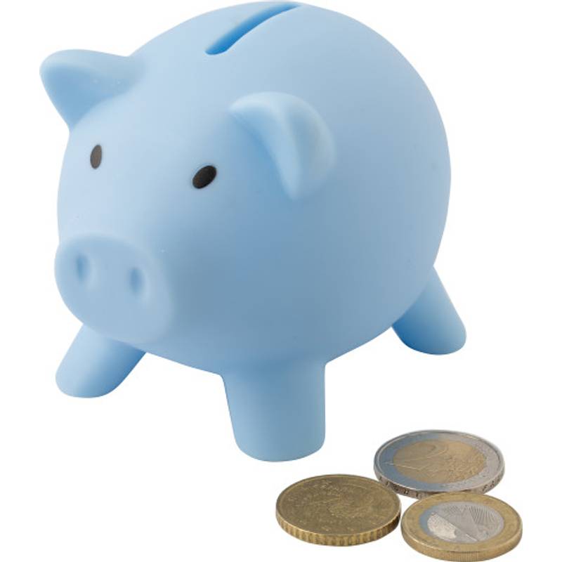 PIGY plastová kasička, tvar prasátko, bílá PIGY plastová kasička, tvar prasátko, bílá