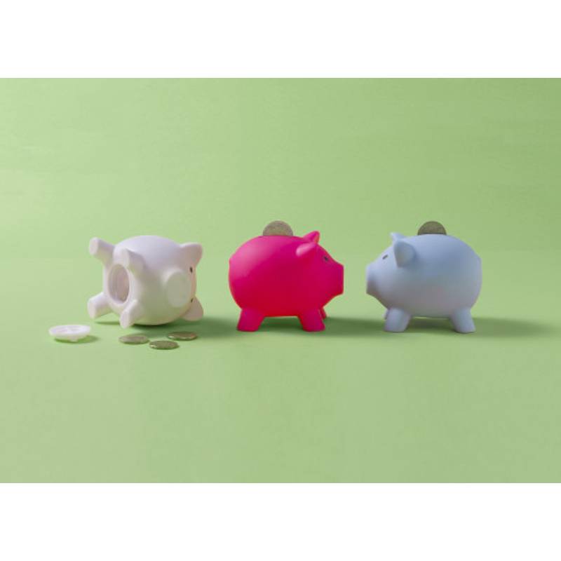 PIGY plastová kasička, tvar prasátko, bílá PIGY plastová kasička, tvar prasátko, bílá