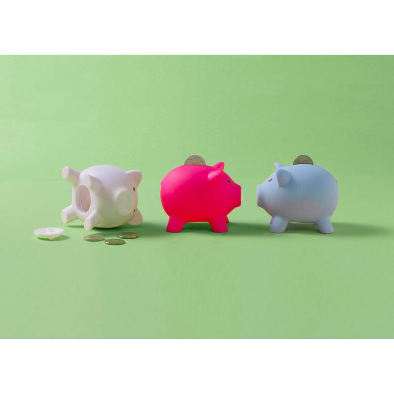 PIGY plastová kasička, tvar prasátko, bílá PIGY plastová kasička, tvar prasátko, bílá