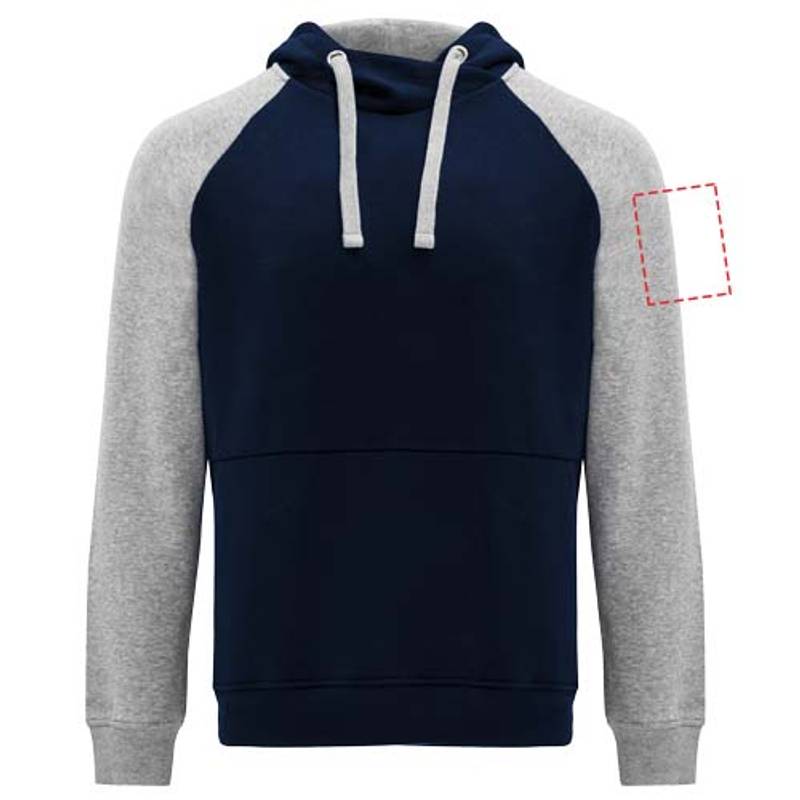 Dětská dvoubarevná mikina s kapucí Badet, šedá Heather - zelená Bottle, 3/4 Dětská dvoubarevná mikina s kapucí Badet, šedá Heather - zelená Bottle, 3/4