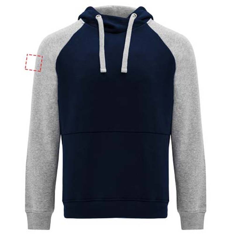 Dětská dvoubarevná mikina s kapucí Badet, šedá Heather - zelená Bottle, 3/4 Dětská dvoubarevná mikina s kapucí Badet, šedá Heather - zelená Bottle, 3/4