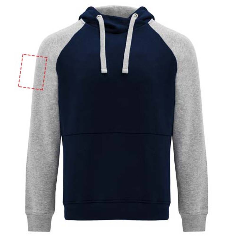 Dětská dvoubarevná mikina s kapucí Badet, šedá Heather - zelená Bottle, 3/4 Dětská dvoubarevná mikina s kapucí Badet, šedá Heather - zelená Bottle, 3/4