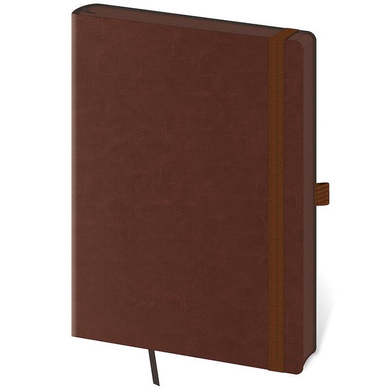 Zápisník-MEMORY Brown-bodkovaný L Zápisník-MEMORY Brown-bodkovaný L