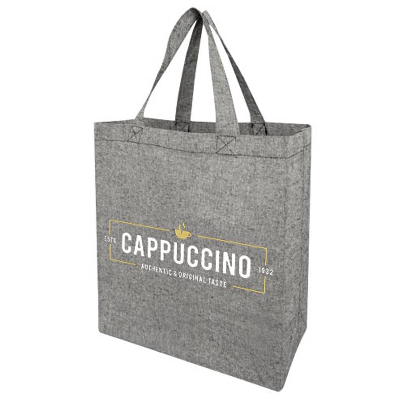 Nákupní taška z recyklovaného materiálu 150 g/m? Pheebs, černá Nákupní taška z recyklovaného materiálu 150 g/m? Pheebs, černá