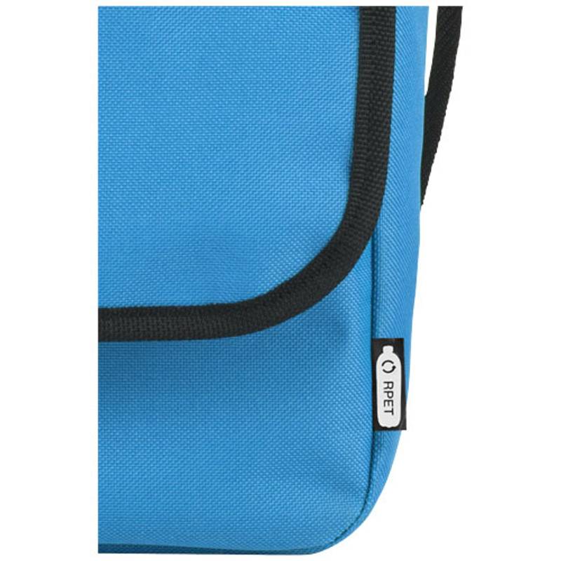 Taška přes rameno z RPET plastu Omaha, modrá Taška přes rameno z RPET plastu Omaha, modrá