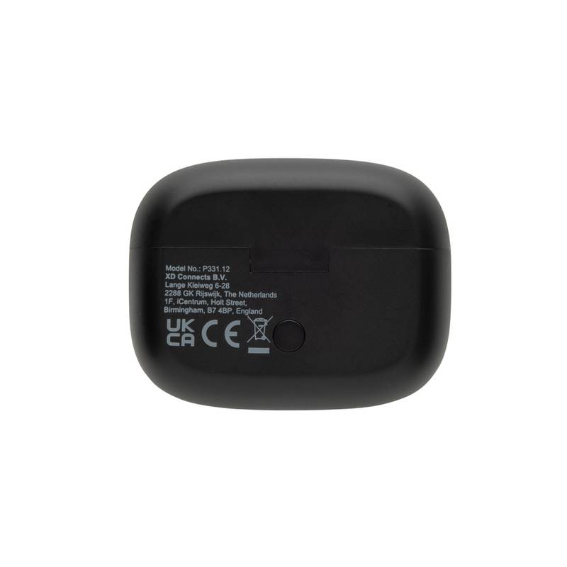 Slúchadlá Airtune RCS z recyklovaného plastu ANC s displejom, čierna Slúchadlá Airtune RCS z recyklovaného plastu ANC s displejom, čierna