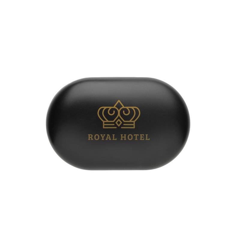 Slúchadlá TWS Fitsound z RCS recyklovaného plastu, čierna Slúchadlá TWS Fitsound z RCS recyklovaného plastu, čierna