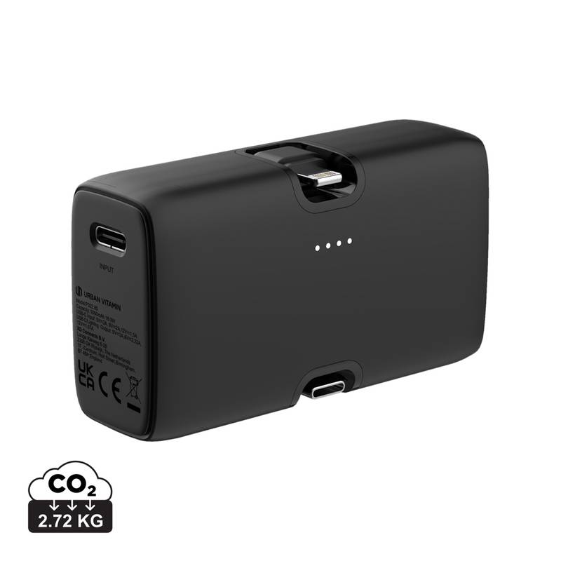 Powerbanka Urban Vitamin Los Angeles 20W PD z plastu RCS, čierna Powerbanka Urban Vitamin Los Angeles 20W PD z plastu RCS, čierna