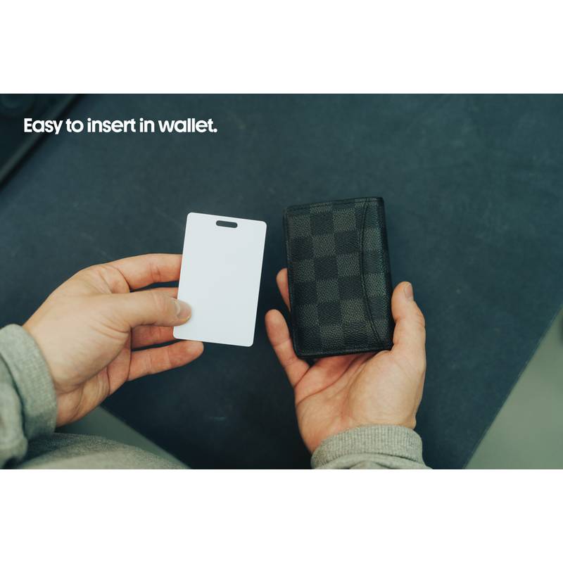 Karta s lokátorom Findcard z RCS recykl. plastu, biela Karta s lokátorom Findcard z RCS recykl. plastu, biela