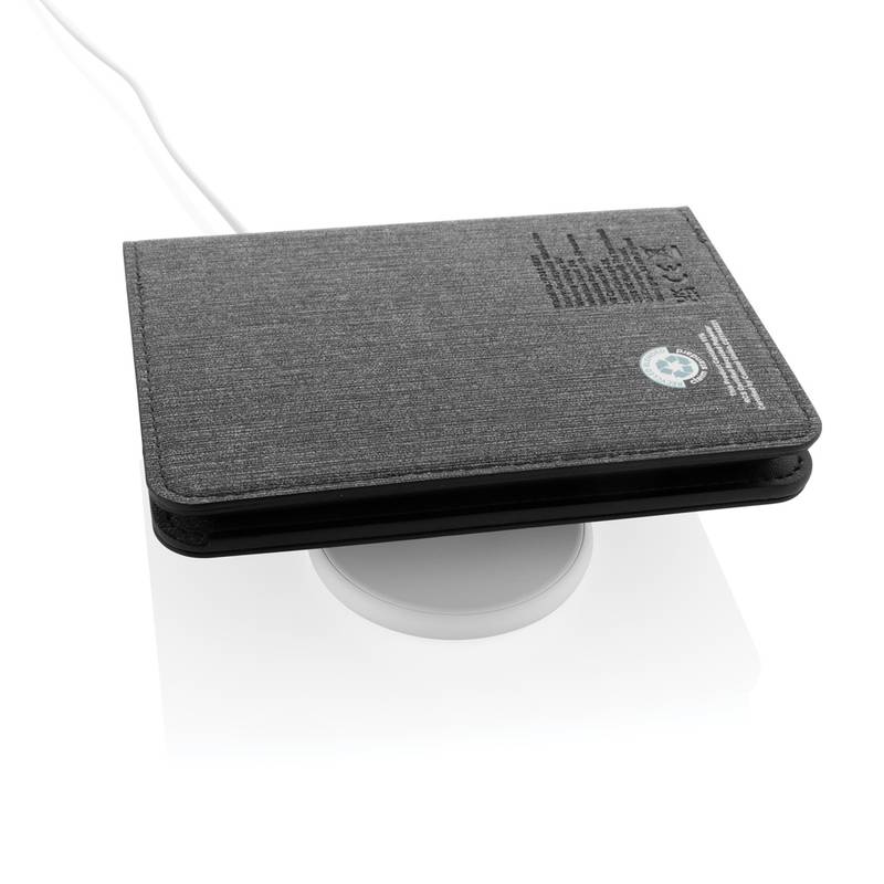 Cestovní peněženka s lokátorem Trackmate z RCS polyesteru, černá Cestovní peněženka s lokátorem Trackmate z RCS polyesteru, černá