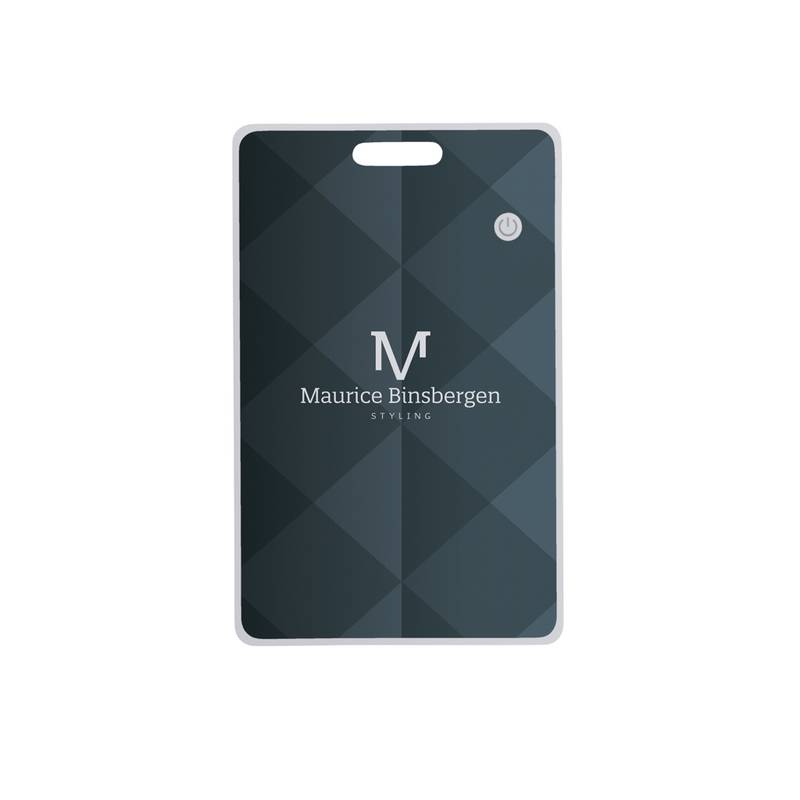 Ultratenká karta s nabíjecím lokátorem Findit z RCS plastu, bílá Ultratenká karta s nabíjecím lokátorem Findit z RCS plastu, bílá