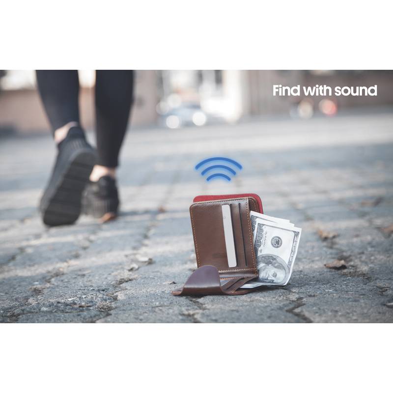 Ultratenká karta s nabíjecím lokátorem Findit z RCS plastu, bílá Ultratenká karta s nabíjecím lokátorem Findit z RCS plastu, bílá