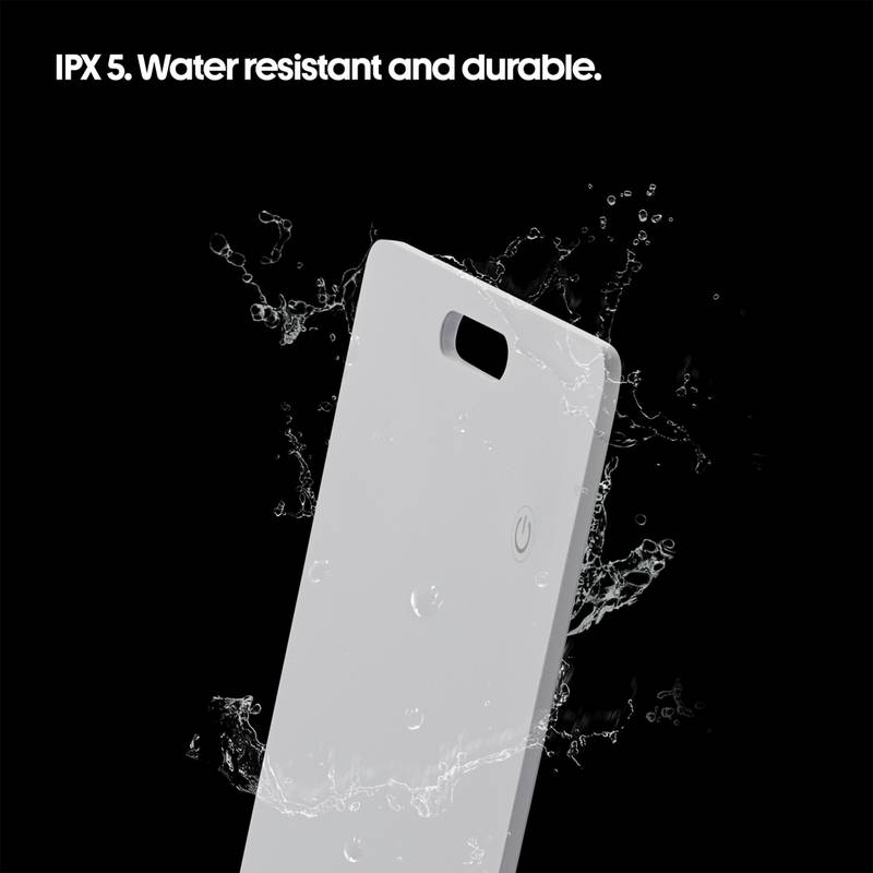 Ultratenká karta s nabíjecím lokátorem Findit z RCS plastu, bílá Ultratenká karta s nabíjecím lokátorem Findit z RCS plastu, bílá