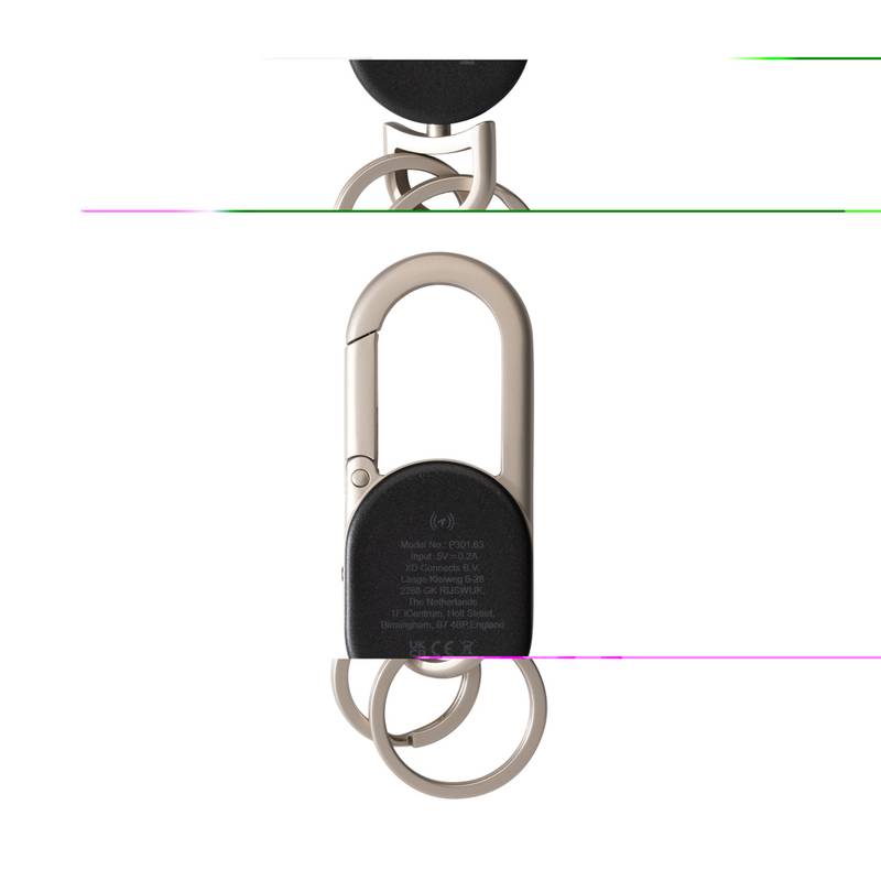 Klíčenka s nabíjecím lokátorem Keyfinder, černá - šedá Klíčenka s nabíjecím lokátorem Keyfinder, černá - šedá