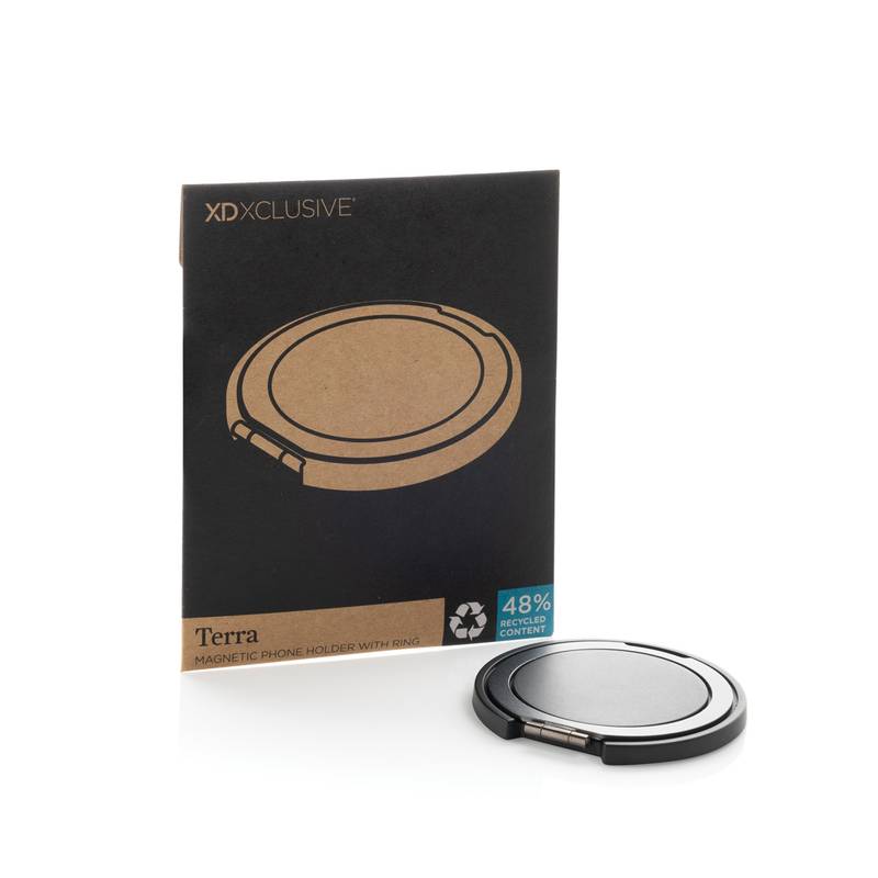 Magnetický držiak telefónu Terra Magnetic z RCS plastu, sivá Magnetický držiak telefónu Terra Magnetic z RCS plastu, sivá