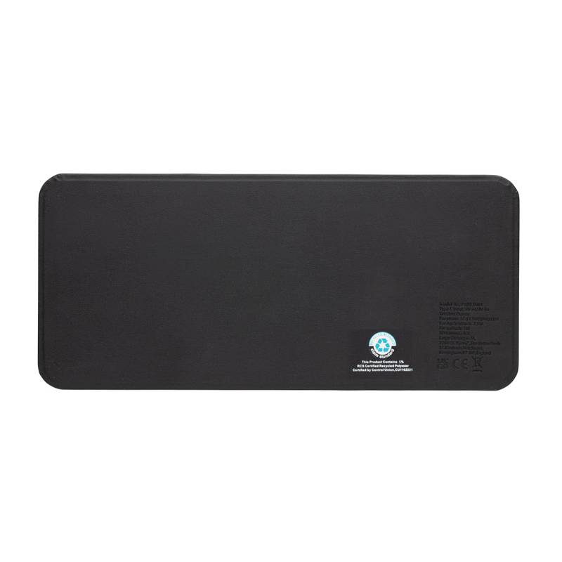 Bezdrôtová stolná nabíjačka Swiss Peak 3v1 z RCS recykl. PU, čierna Bezdrôtová stolná nabíjačka Swiss Peak 3v1 z RCS recykl. PU, čierna