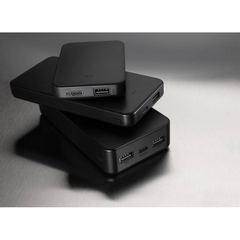 Powerbanka Boostcore 5000mAh s USB C z RCS recykl. plastu, čierna Powerbanka Boostcore 5000mAh s USB C z RCS recykl. plastu, čierna